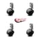 Service Caster 2 Inch Flat Black Hooded Urethane Twin Wheel Caster with Inside Mount Set SCC SCC-GR02S50D-NYU-FB-716X78-CB90-4 - alternate 3